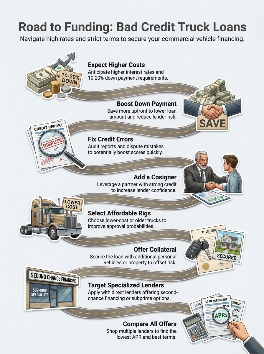 Best Commercial Truck Loans for Bad Credit: Top Finance Options for Trucking and Semi Truck Financing