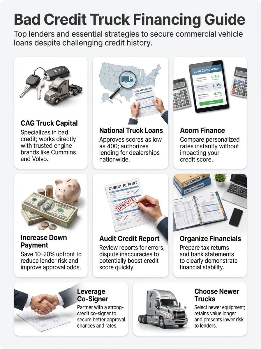 Best Truck Financing Companies for Bad Credit: Top Picks for Semi Trucks and Commercial Vehicles