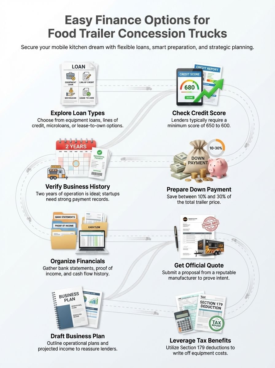Easy Finance Options for Food Trailer Concession Trucks