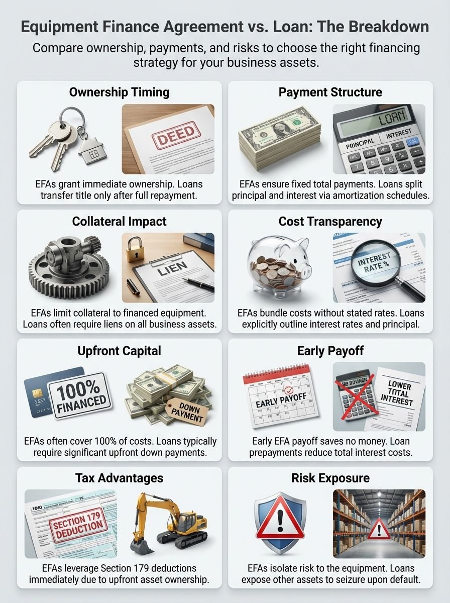 Equipment Finance Agreement vs Loan: Understanding the Key Differences