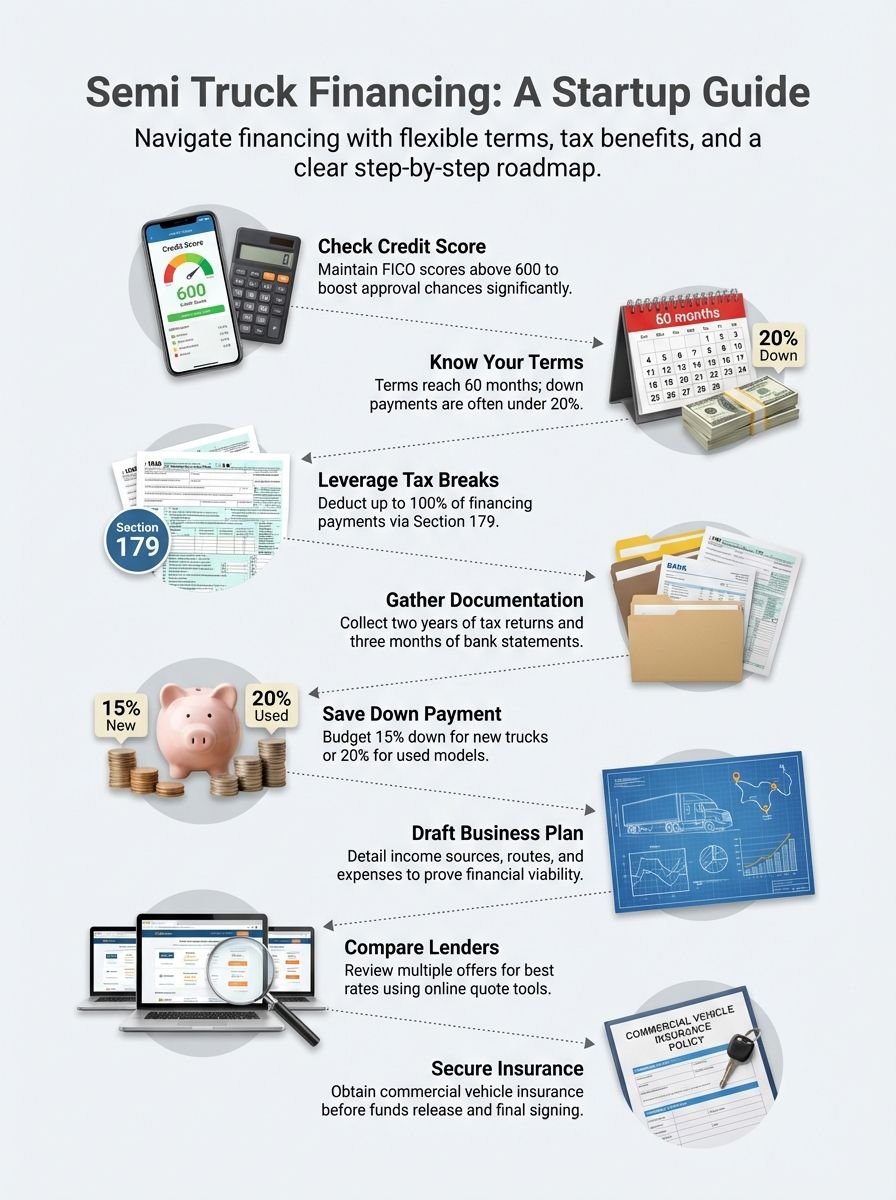 Get Started: Semi Truck Financing for New Business Success