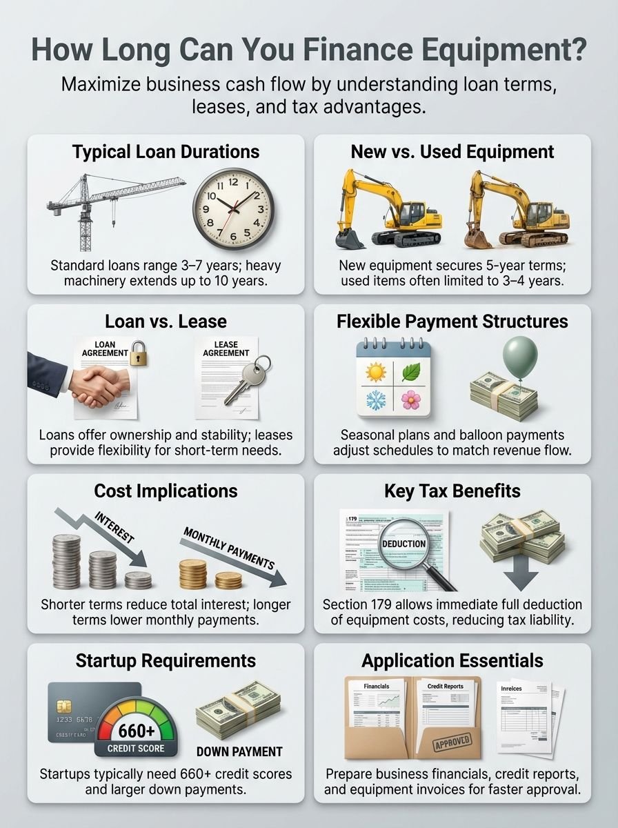 How Long Can You Finance Equipment: Loan, Lease, and Equipment Financing Options