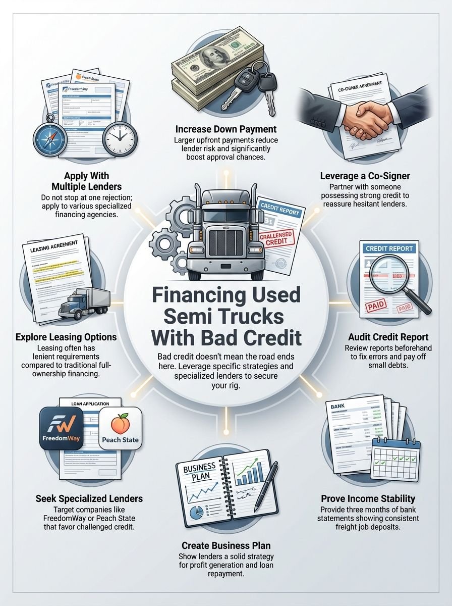 Semi Trucks for Sale Bad Credit: Used Semi Truck Financing Options