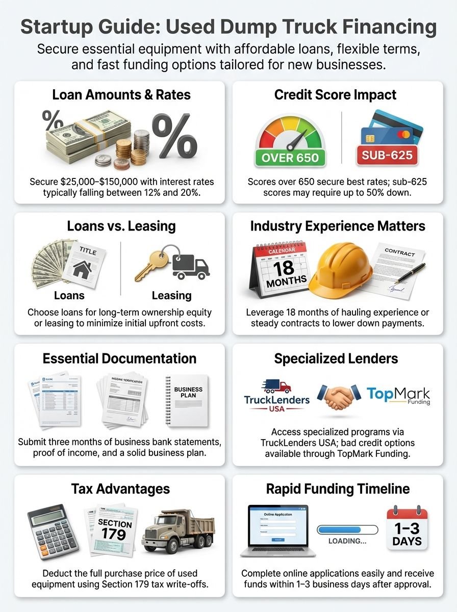 Startup Business? Get Used Dump Truck Financing Today!
