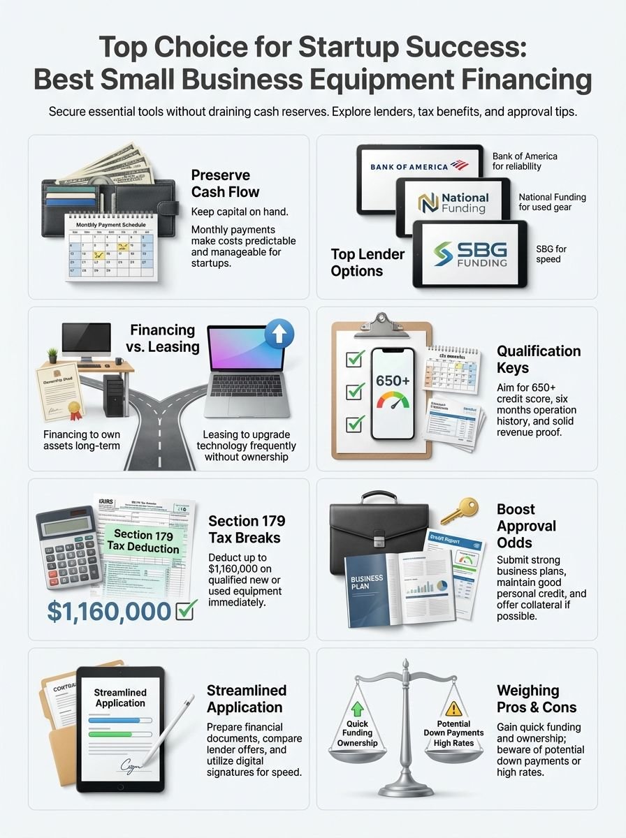 Top Choice for Startup Success: Best Small Business Equipment Financing