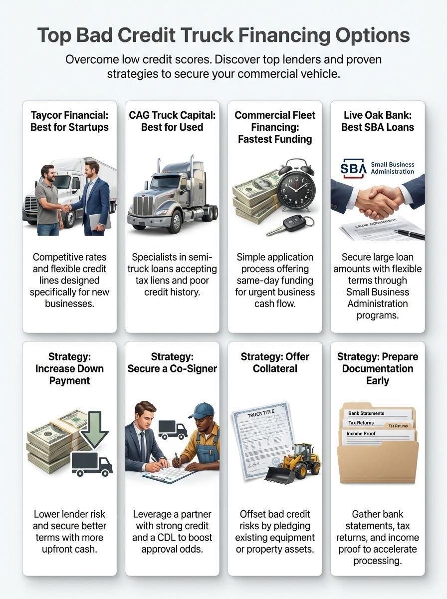 Top Commercial Truck Financing Companies for Bad Credit: Your Go-To Solution for Truck Finance