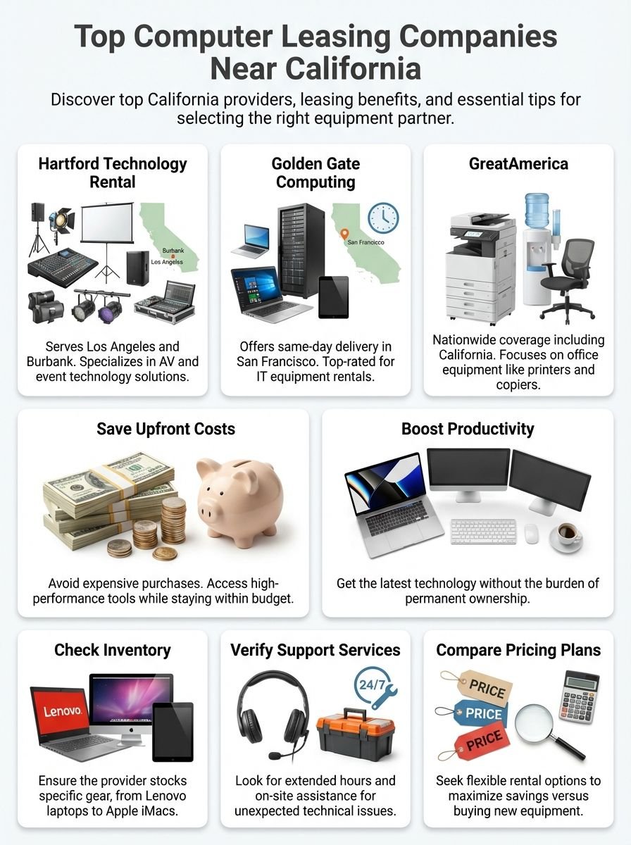 Top Computer Leasing Companies Near California for Best Equipment Leasing and AV Rentals