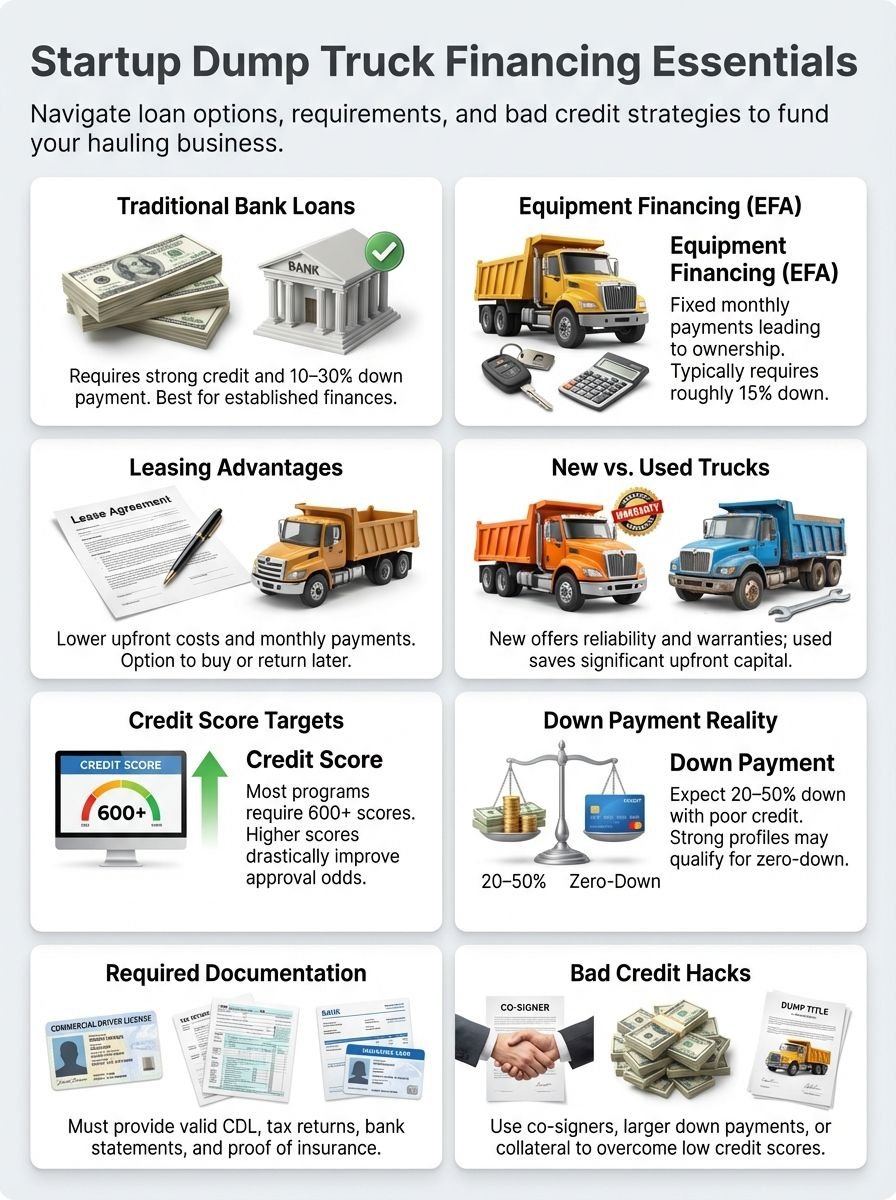 Top Dump Truck Financing Options for Startup Businesses: Best Loan Choices for Truck Finance