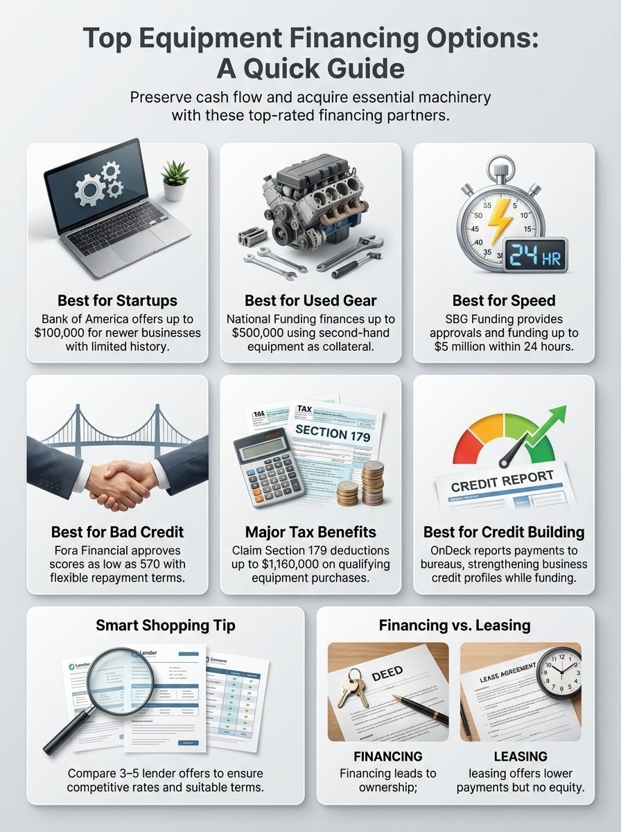 Top Equipment Financing Companies: Best Options for Equipment Finance