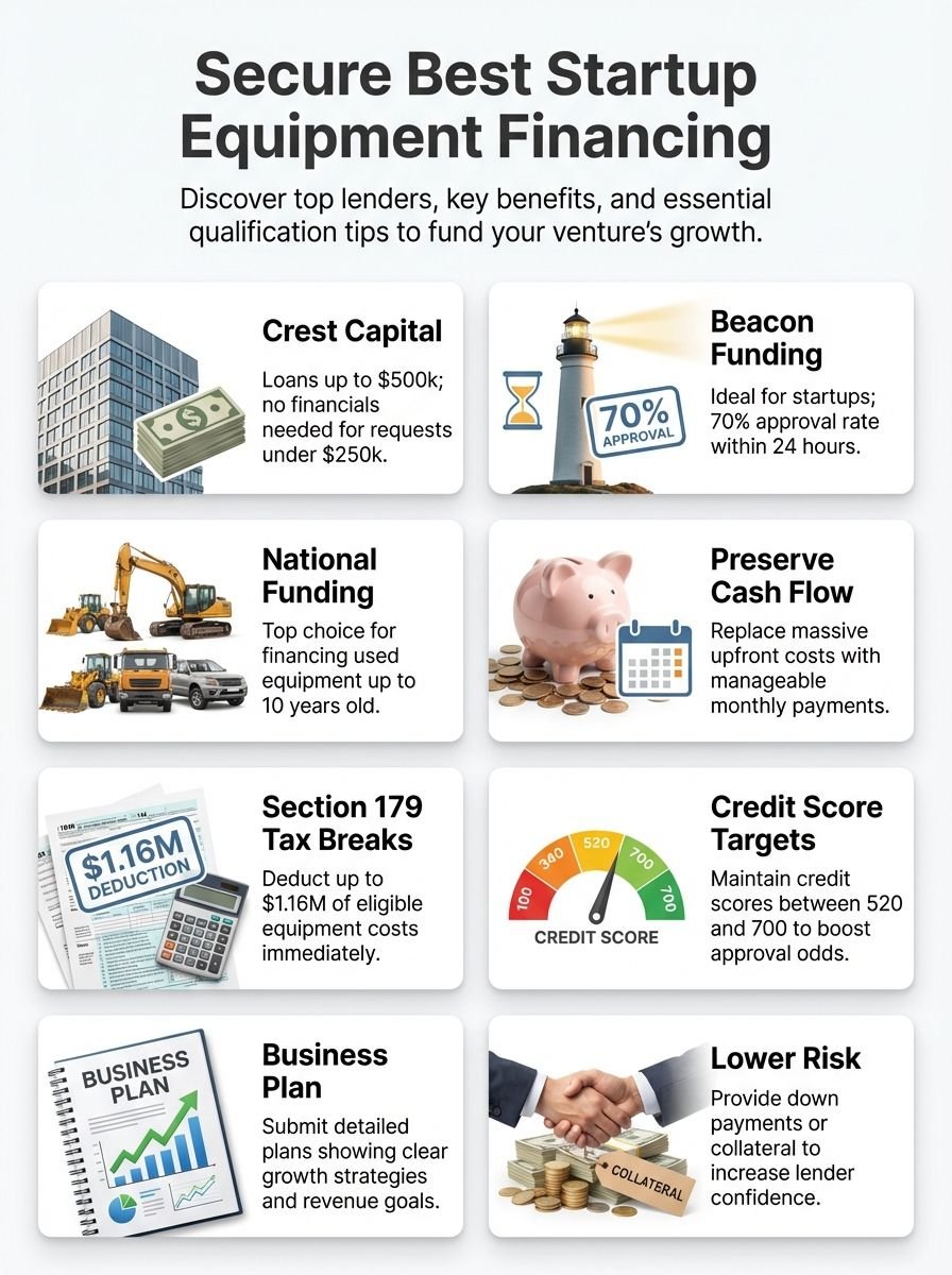 Top Equipment Financing Options for Startup Businesses: Best Equipment Loans for Your Venture