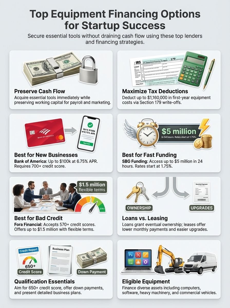 Top Equipment Financing Options for Startup Success