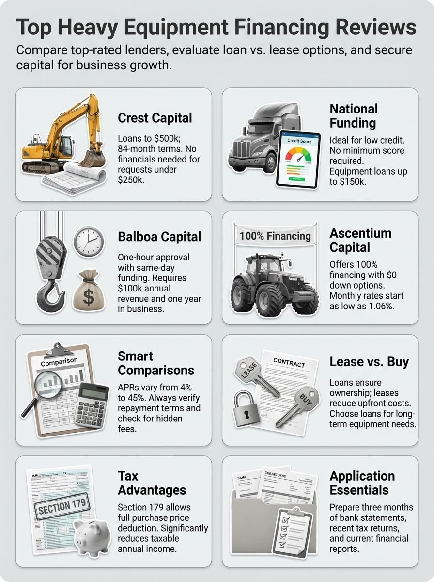 Top-Rated Equipment Finance Companies for the Best Heavy Equipment Financing Reviews