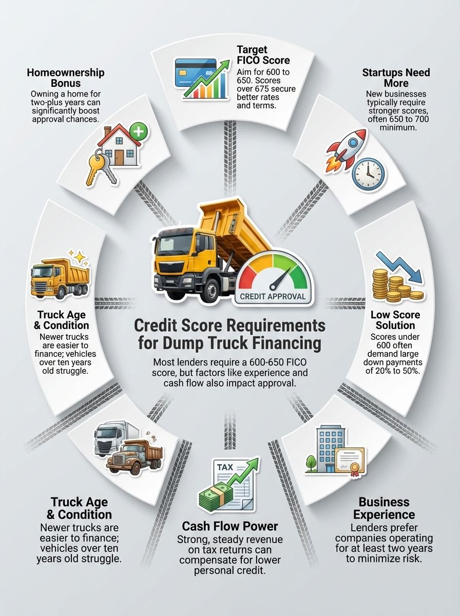 What Credit Score is Required for Dump Truck Financing?